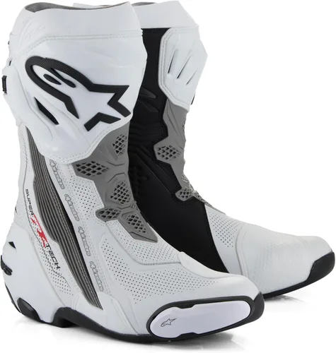 Vista 4 de Alpinestars Supertech R Vented Racing Motorcycle Boots, CE-Certified, Lightweight, Advanced Ventilation & Grip Negro