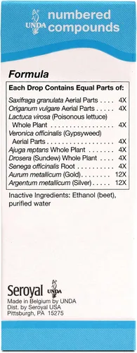 Vista 2 de UNDA 16 compuestos numerados Preparación homeopática 0.7 onzas líquidas