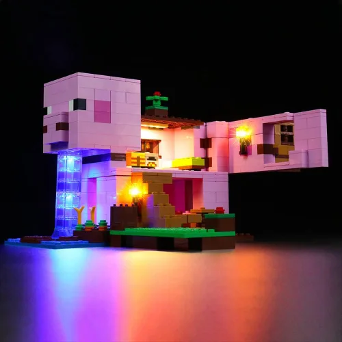 Vista 2 de VONADO Luces LED - Kit de casa de cerdo compatible con Lego 21170, iluminación de casa de cerdo de bricolaje
