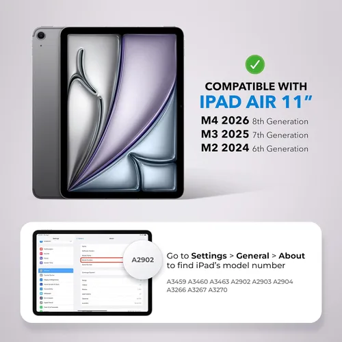 Vista 2 de Deppa Protector de pantalla para iPad Air de 11 pulgadas M4/M3/M2 (2026/2025/2024, 8ª/7ª/6ª generación) con kit de fácil instalación, compatible