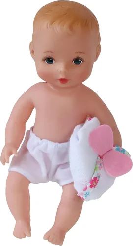 Vista 4 de Muñeca de baño Baby's First de 9 pulgadas Skin-So-Soft para bebé, manta de baño rosa