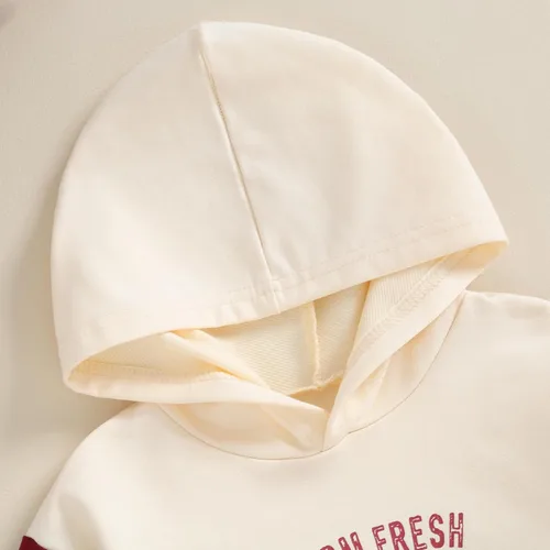 Vista 3 de Ropa de otoño para bebé niño, manga larga, sudadera con capucha de tablero de ajedrez, sudadera con capucha para mamá