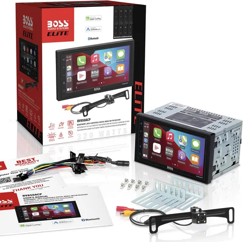 Vista 7 de BOSS Audio Systems Elite BV850ACP - Reproductor multimedia para automóvil con Apple CarPlay-Android Auto, doble Din, pantalla táctil capacitiva LCD