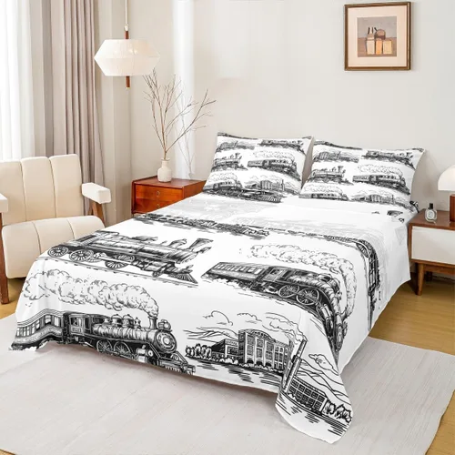 Vista 44 de Manfei Juego de sábanas de baloncesto para niños, tamaño individual, juego de ropa de cama temática deportiva para decoración de habitación de niños