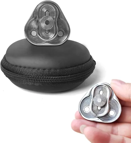 Vista 8 de YANZHE Juguete deslizante magnético triangular, juguetes de metal EDC para adultos, alivio del estrés y la ansiedad, oficina (negro)