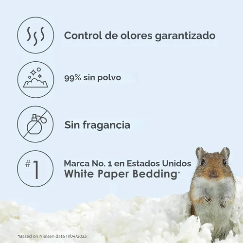 Vista 3 de Ropa de cama limpia y tierna para animal pequeño Kaytee, Blanco
