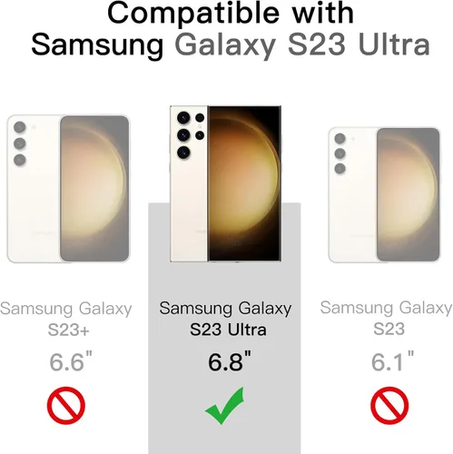 Vista 2 de JETech Funda magnética para Samsung Galaxy S23 Ultra de 6.8 pulgadas, compatible con MagSafe, funda protectora a prueba de golpes, parte trasera