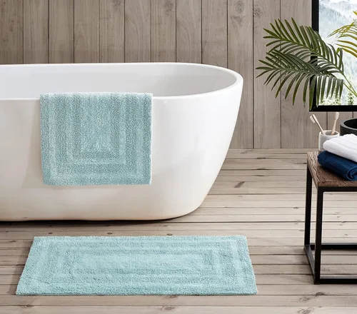 Vista 23 de Eddie Bauer - Alfombra de baño, alfombra de pasillo de algodón 100% suave y afelpado con mechones, altamente absorbente, de secado rápido y con Beige