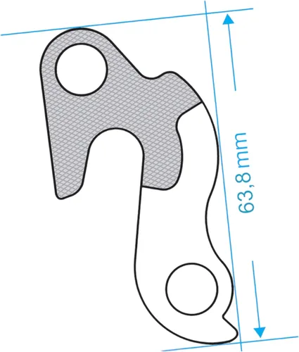 Vista 5 de Percha de desviador para bicicletas Trek Remedio BH Mangosta Schwinn Gary Fisher Trek Parte W230026 Desviador Percha 6