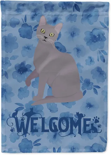 Vista 49 de Caroline's Treasures CK5005GF Bandera de bienvenida de gato abisinio para buzón, bandera decorativa para patio exterior, obras de arte de patio