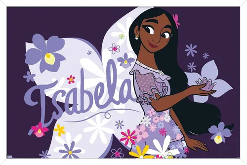Vista 14 de Trends International Disney Encanto - Póster de pared Isabela, 22.4 pulgadas de largo x 14.7 pulgadas, versión enmarcada en madera de granero