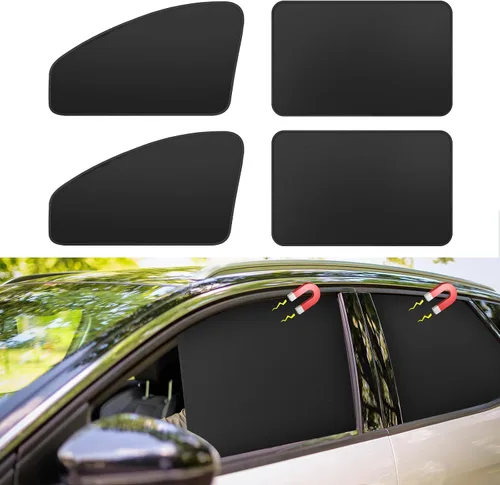 Vista 11 de Cortinas magnéticas para ventana de automóvil, cortinas magnéticas de privacidad para ventana lateral, bloquean el 100% de la luz, cubiertas