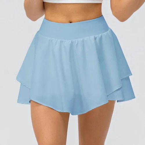 Vista 3 de High Waisted Shorts Women, Tennis Skirt Shorts with Pocket Pleated Workout Shorts Lightweight Gym Training Shorts