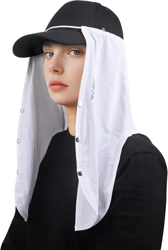 Vista 11 de Protección solar UV ajustable para el cuello, máscara multifuncional de protección solar 2 en 1, complemento de solapa para el cuello para gorras