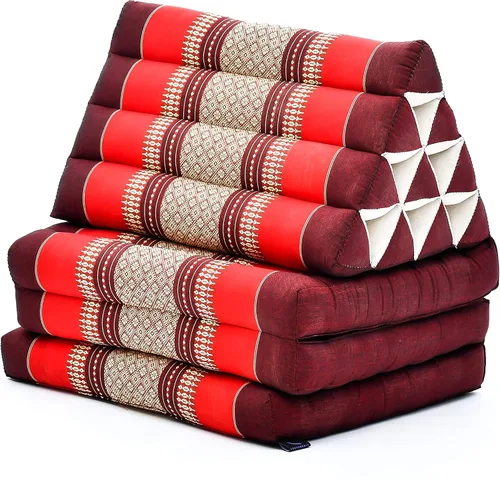 Vista 3 de Leewadee - Cómodo colchón japonés para piso - Cama tailandesa para piso con cojín triangular - Colchón futón - Estera de masaje tailandesa, 67 x 21