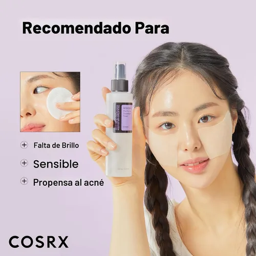 Vista 5 de COSRX AHA/BHA Toner de Tratamiento 5.07 fl.oz/ 150ml, Spray Exfoliante Facial para Puntos Blancos, Poros y Piel Desigual, Tónico Coreano, No Testado