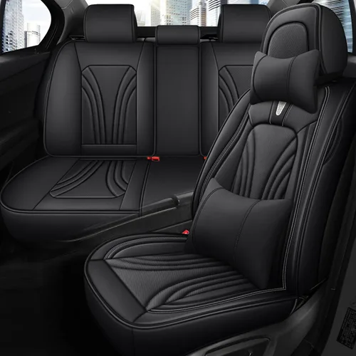 Vista 19 de Fundas de asiento de automóvil para Toyota Matrix 2003-2013, impermeables, de piel sintética, compatibles con bolsas de aire, fundas protectoras