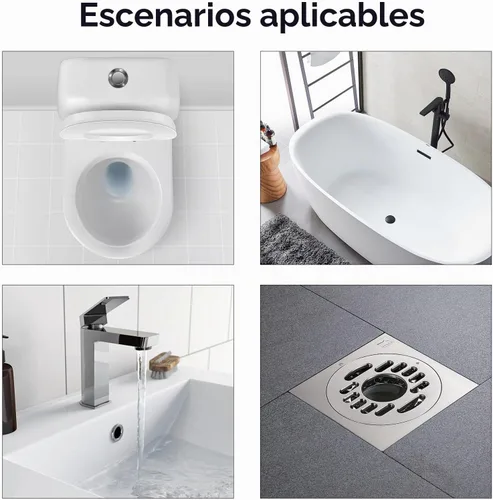 Vista 4 de Set de 7 piezas de cabezales de corte combinados para limpiador de desagües, cabezal de dragado de desagüe de 16 mm para serpiente de drenaje Ridgid