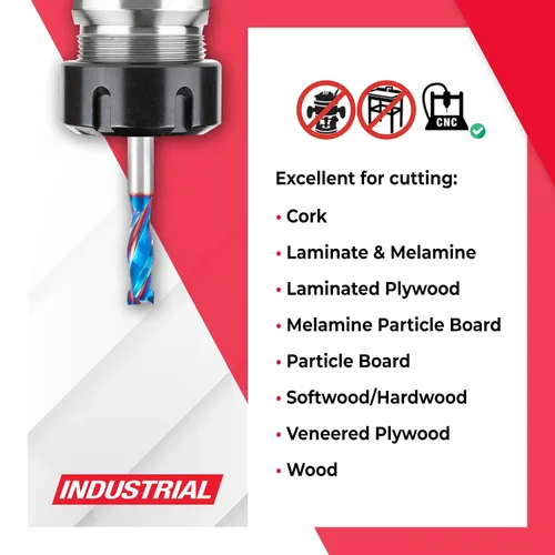 Vista 3 de Amana Tool - 46021-K CNC de carburo sólido Spektra Extreme Tool Life Coated Mortse Compressio