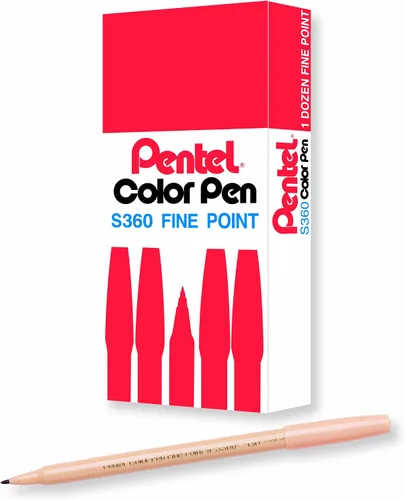 Vista 38 de Pentel Arts - Bolígrafo de color, beige, caja de 12 unidades (S360-124)
