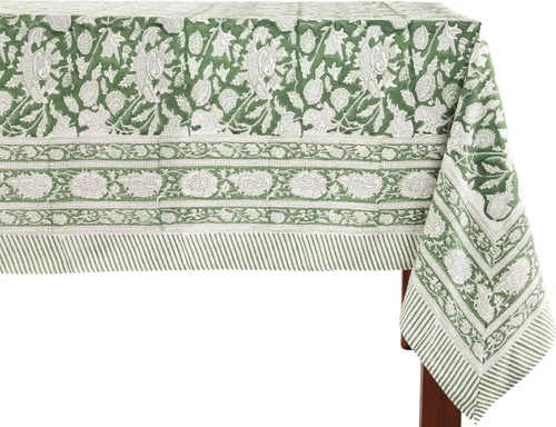Vista 63 de ATOSII Mantel 100% algodón, Amara, floral, hecho a mano, rectangular, de lino, para cocina, comedor, fiestas, bodas, exteriores, picnics, Pascua