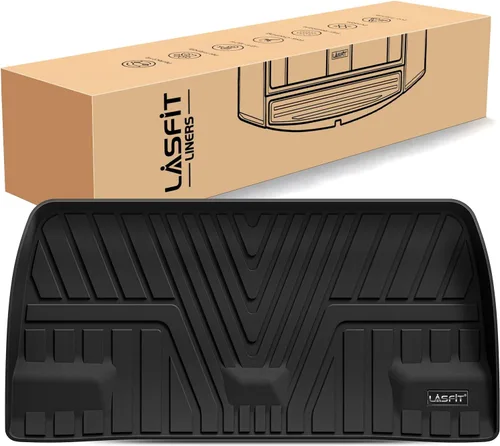 Vista 24 de LASFIT - Tapete de elastómero termoplástico para piso y maletero de automóvil, ajuste personalizado para todo tipo de clima, 1ª y 2ª fila, negro,
