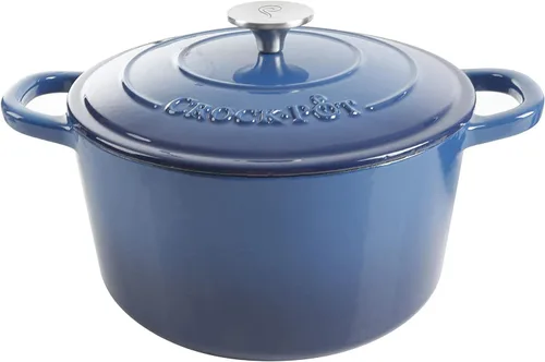Vista 31 de Crock-Pot Horno Holandés Artesanal Redondo de Hierro Fundido Esmaltado, 3 Cuartos, Aqua