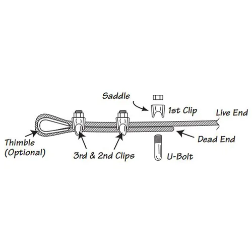 Vista 5 de Cable de amarre para aeronave de 7 x 19 pulgadas, cable de acero con bucles, cubierta, tirolesa, remolque, cable para colgar, 3/16 pulgadas x 130