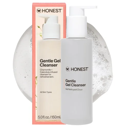 Vista 10 de Honest Beauty Mini Gentle Gel Limpiador Facial Diario Calma, Refresca e Hidrata Vegano + Seguro para Pieles Sensibles Tamaño de Viaje, 1.5 fl
