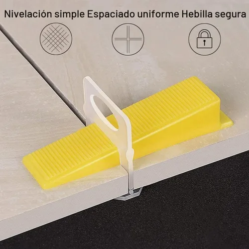 Vista 3 de DGSL Sistema de nivelación de azulejos, 400 piezas separadores de azulejos