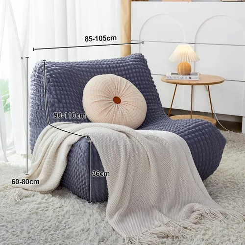 Vista 4 de TOPCHANCES Funda para silla Fireside, funda elástica para tumbona sin brazos, para sofá y muebles, protector de puf con parte inferior elástica