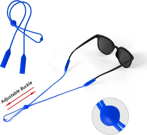 Vista 7 de BILIONE 6 correas ajustables para gafas, soporte de silicona antideslizante para gafas para mujeres y hombres, correa para gafas deportivas
