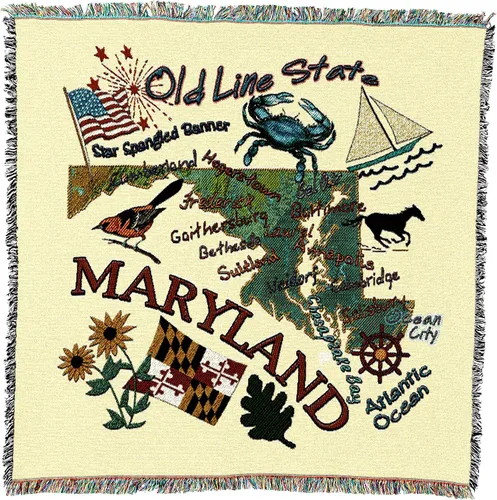 Vista 33 de Pure Country Weavers State of Alabama - Manta cuadrada para regalo, manta de tapiz tejida de algodón, fabricada en los Estados Unidos