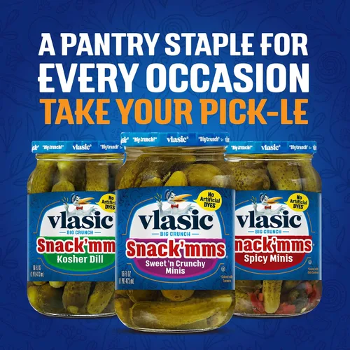 Vista 7 de Vlasic Snack'mms Sweet'n Crunchy Mini Pickles, 16 onzas líquidas