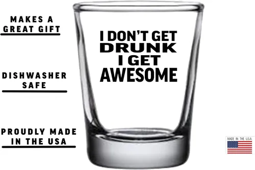 Vista 5 de Rogue River Tactical Sarcastic Funny I Don't Get Drunk I Get Awesome, Bad Decisions Make Good Stories - Juego de regalo de vasos de chupito, idea