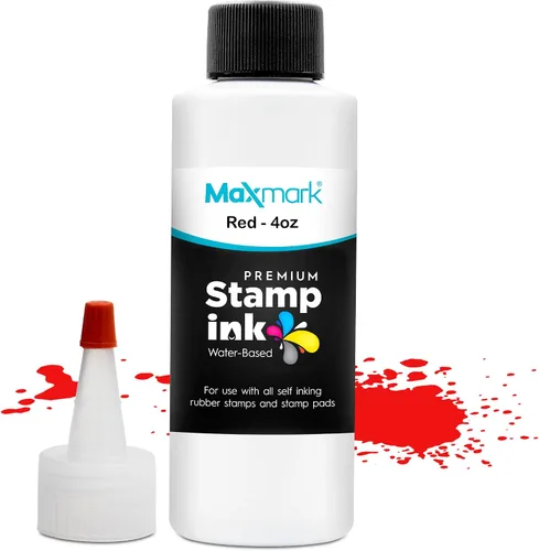 Vista 57 de MaxMark Premium - Tinta de recarga con punta de control en botella para sellos autoentintados, color negro - 1 onza