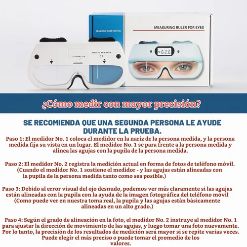 Vista 7 de Hanchen PD Meter Digital Pupilómetro de la regla de PD del metro de distancia de la pupila con el certificado del CE de la función de memoria
