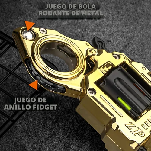 Vista 7 de Juguetes de Metal para Girar para Adultos Pistola: Fidget Spinner Juguetes de Girar Geniales para Hombres Anillo de Spinner para Alivio del Estrés