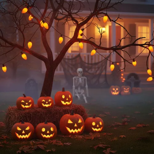 Vista 7 de Luces LED C9 de Halloween, 25 pies, 26 bombillas, ahorro de energía de 120 V, luces conectables resistentes a la intemperie IP44 para patio, techo
