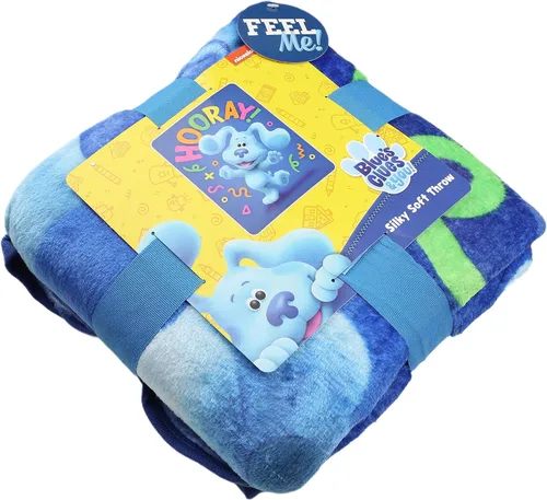 Vista 5 de Northwest Blues Clues - Manta de seda táctil, 46 x 60 pulgadas, azul hurra