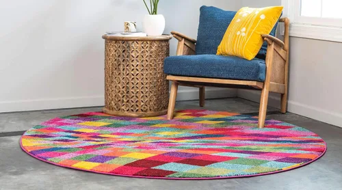 Vista 11 de Unique Loom Estrella Collection - Alfombra geométrica, abstracta, colorida, moderna, ecléctica, 3 pies 3 pulgadas x 5 pies 3 pulgadas, multicolor