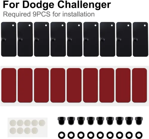Vista 5 de Sunluway Accesorios de hardware de instalación de rejillas de ventana trasera, cinta de montaje de doble cara 3M para Ford Mustang Dodge Challenger