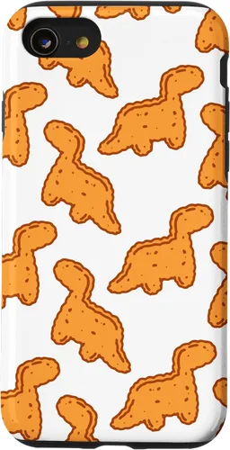Vista 18 de Cute Dino T-Rex Chicken Nugget Funny Tyrannosaurus Case para iPhone 17