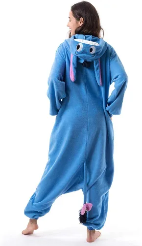 Vista 4 de Beauty Shine Disfraz unisex de dibujos animados para adultos, disfraz de Halloween, Navidad, pijamas de felpa para cosplay