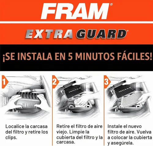 Vista 7 de FRAM Extra Guard CA8755A - Filtro de aire de repuesto para motor de protección extra para modelos seleccionados de Cadillac, Chevrolet y GMC