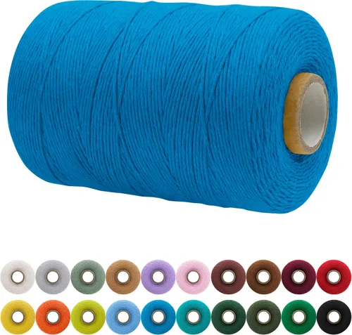 Vista 104 de JeogYong Cordón de macramé de un solo hilo 3 mm x 109 yardas (328 pies) Cuerda de algodón suave Hilo de macramé de 3 mm, suministros de macramé