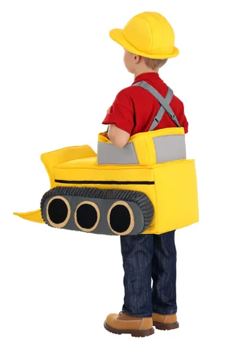 Vista 4 de Disfraz de Bulldozer para Niños Pequeños Multicolor
