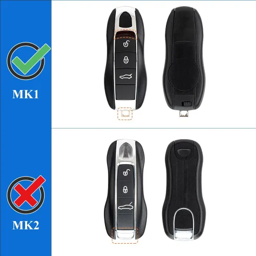 Vista 3 de AeroBon Funda pintada de 3 piezas para llavero compatible con reemplazo de carcasa de llave Porsche (MK1, gris ágata) Also fits 911 718 Boxster