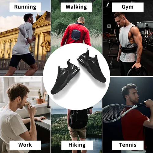 Vista 6 de Impdoo - Zapatos deportivos con cámara de aire para hombre ideales para correr trotar deportes gimnasio tenis entrenamiento