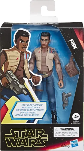 Vista 2 de STAR WARS Galaxy of Adventures The Rise of Skywalker Finn Figura de acción de 5 pulgadas con divertido movimiento de acción Blaster